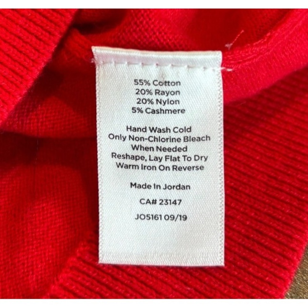 TALBOTS Women's Cashmere Blend Cardigan Sweater Long Sleeve nautical preppy sz M - Picture 6 of 8